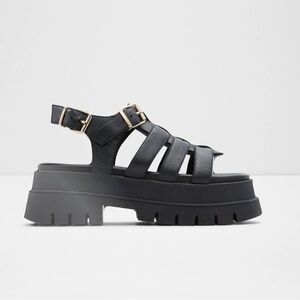 ALDO Velma leather chunky fisherman sandals in black